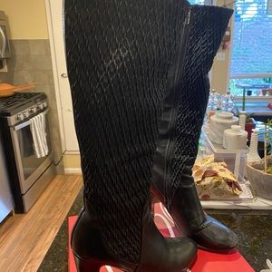 IMPO Oliana Black Stretch High Boots Size 8 1/2